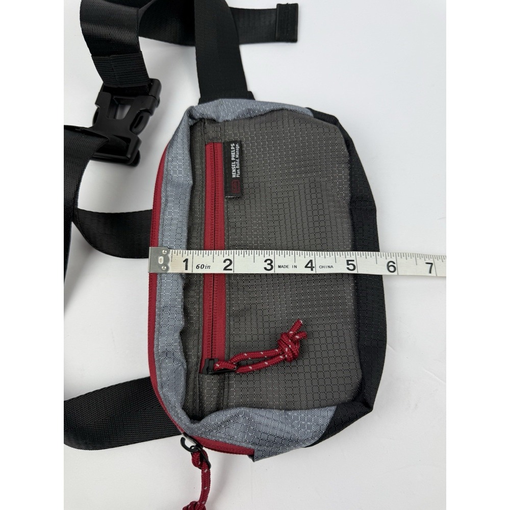 Hensel Phelps Belt Bag Golf Nylon Gray Red Plan Build Manage Waist Pack New - Picture 7 of 7